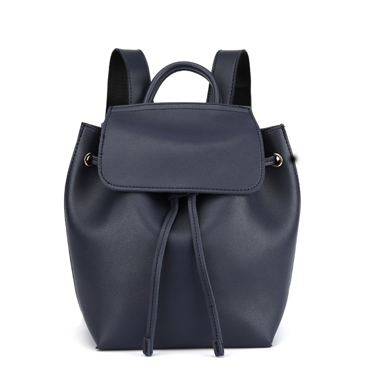 Backpack With Drawstring And Flap Design
