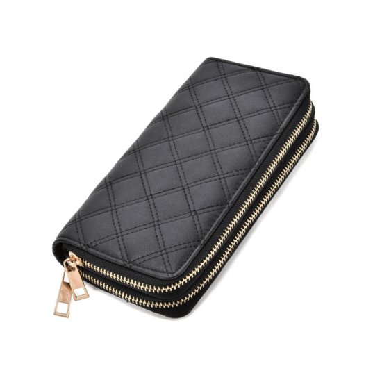 double zip around purse